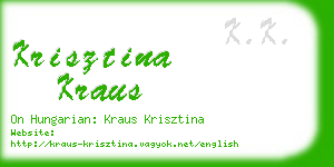 krisztina kraus business card